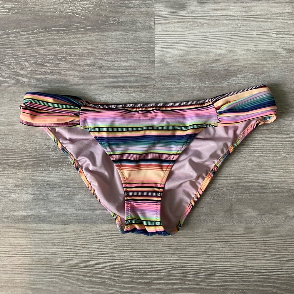 Victoria’s Secret knockout rainbow striped small bikini bottoms